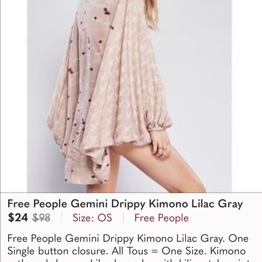 ISO free people Gemini drippy kimono
